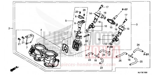 THROTTLE BODY CRF1000AG de 2016